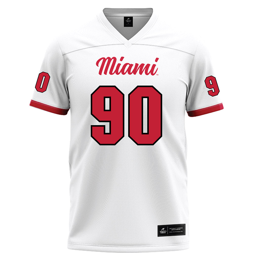 Miami of Ohio - NCAA Football : Donovan Davis - White Football Jersey-0