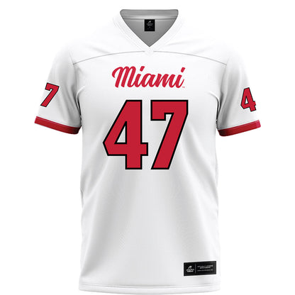 Miami of Ohio - NCAA Football : Brach Rice - White Football Jersey-0