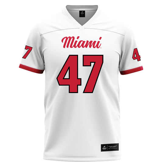 Miami of Ohio - NCAA Football : Brach Rice - White Football Jersey-0