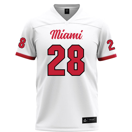 Miami of Ohio - NCAA Football : Andrew Bjorson - White Football Jersey-0