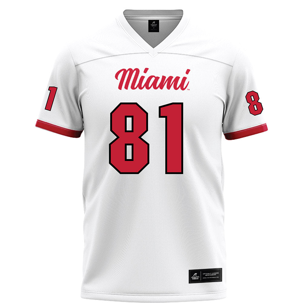 Miami of Ohio - NCAA Football : Brendan Loftus - White Football Jersey-0