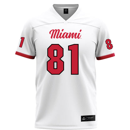 Miami of Ohio - NCAA Football : Brendan Loftus - White Football Jersey-0