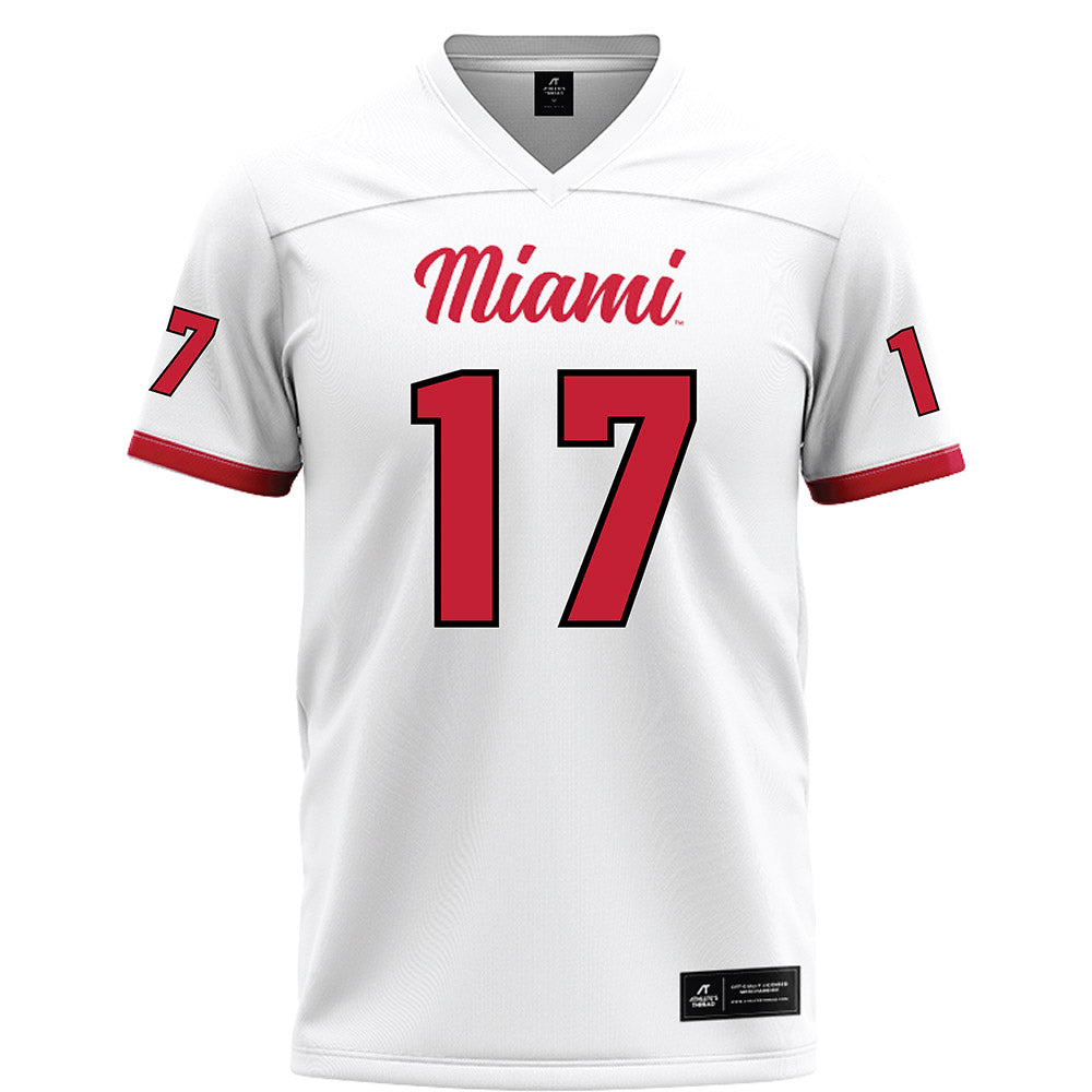 Miami of Ohio - NCAA Football : Kaleb Martin - White Football Jersey-0