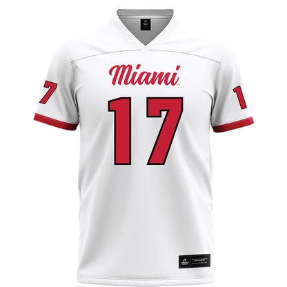 Miami of Ohio - NCAA Football : Kaleb Martin - White Football Jersey-0