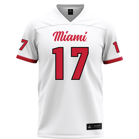 Miami of Ohio - NCAA Football : Kaleb Martin - White Football Jersey-0