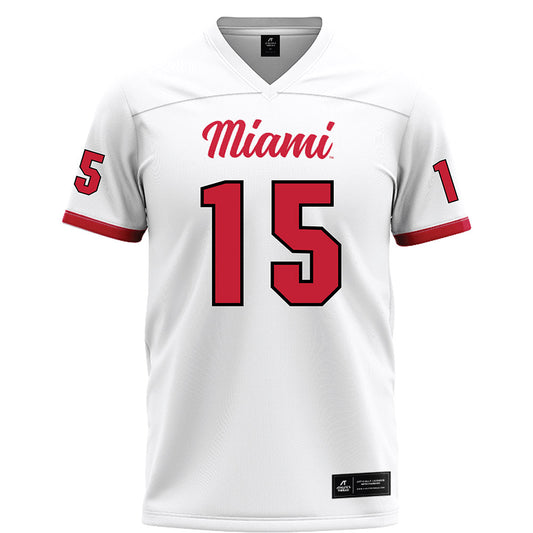 Miami of Ohio - NCAA Football : Harrison Brewster - White Football Jersey-0