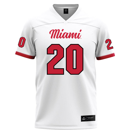 Miami of Ohio - NCAA Football : Ian Tepas - White Football Jersey-0