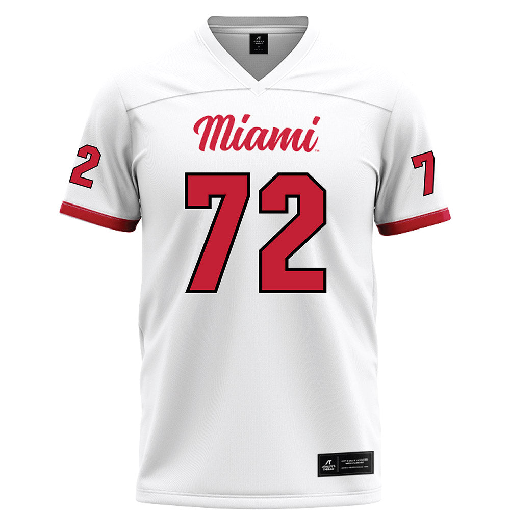 Miami of Ohio - NCAA Football : Kris Manu - White Football Jersey-0