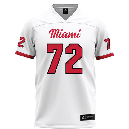 Miami of Ohio - NCAA Football : Kris Manu - White Football Jersey-0