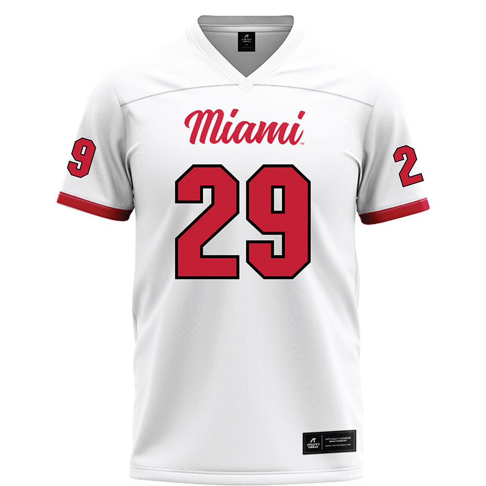 Miami of Ohio - NCAA Football : Silas Walters - White Football Jersey-0