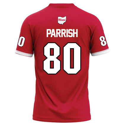 Miami of Ohio - NCAA Football : Michael Parrish - Red Football Jersey-1