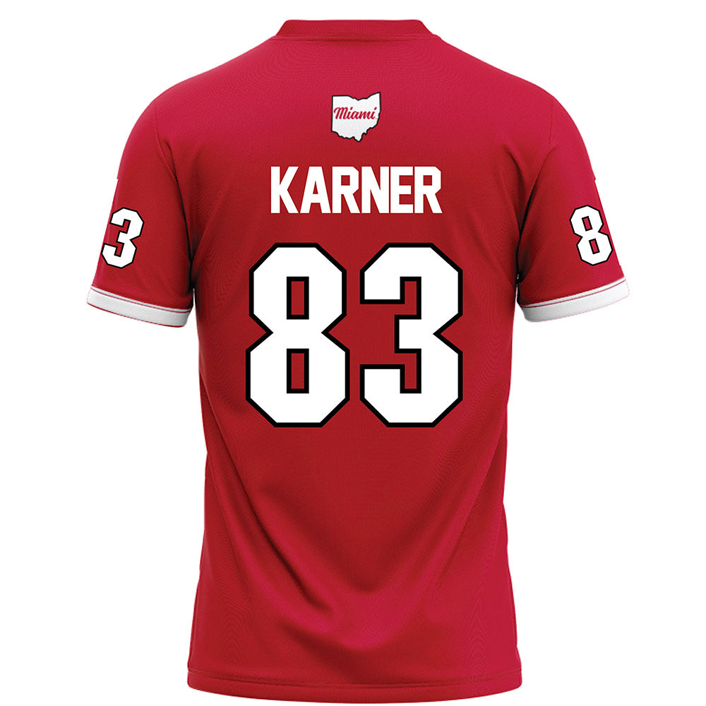 Miami of Ohio - NCAA Football : Eric Karner - Red Football Jersey-1