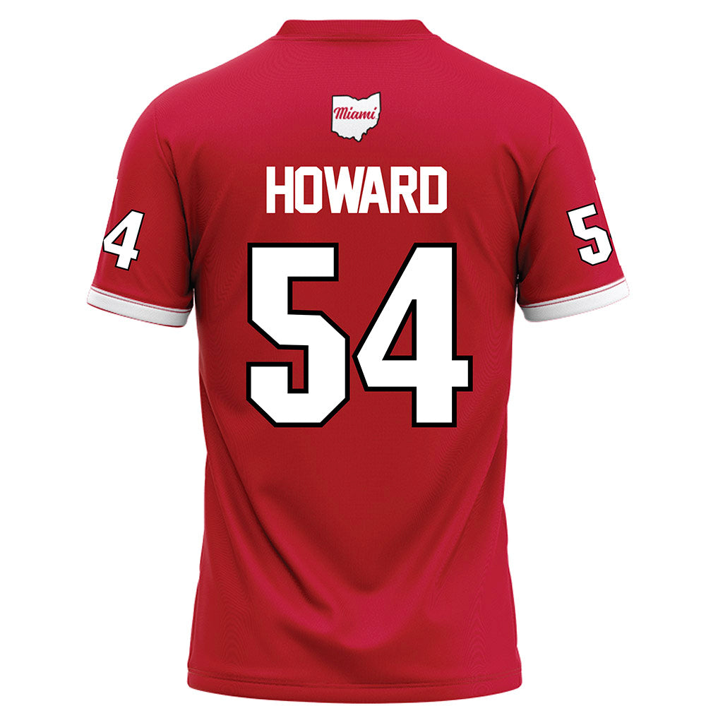 Miami of Ohio - NCAA Football : Aiden Howard - Red Football Jersey-1