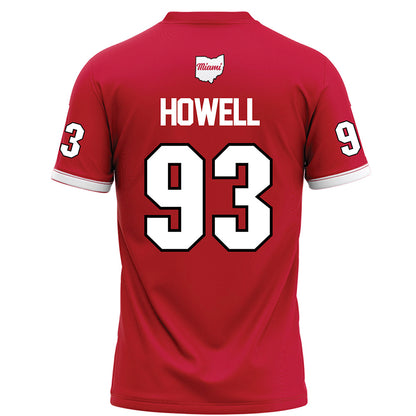 Miami of Ohio - NCAA Football : Logan Howell - Red Football Jersey-1