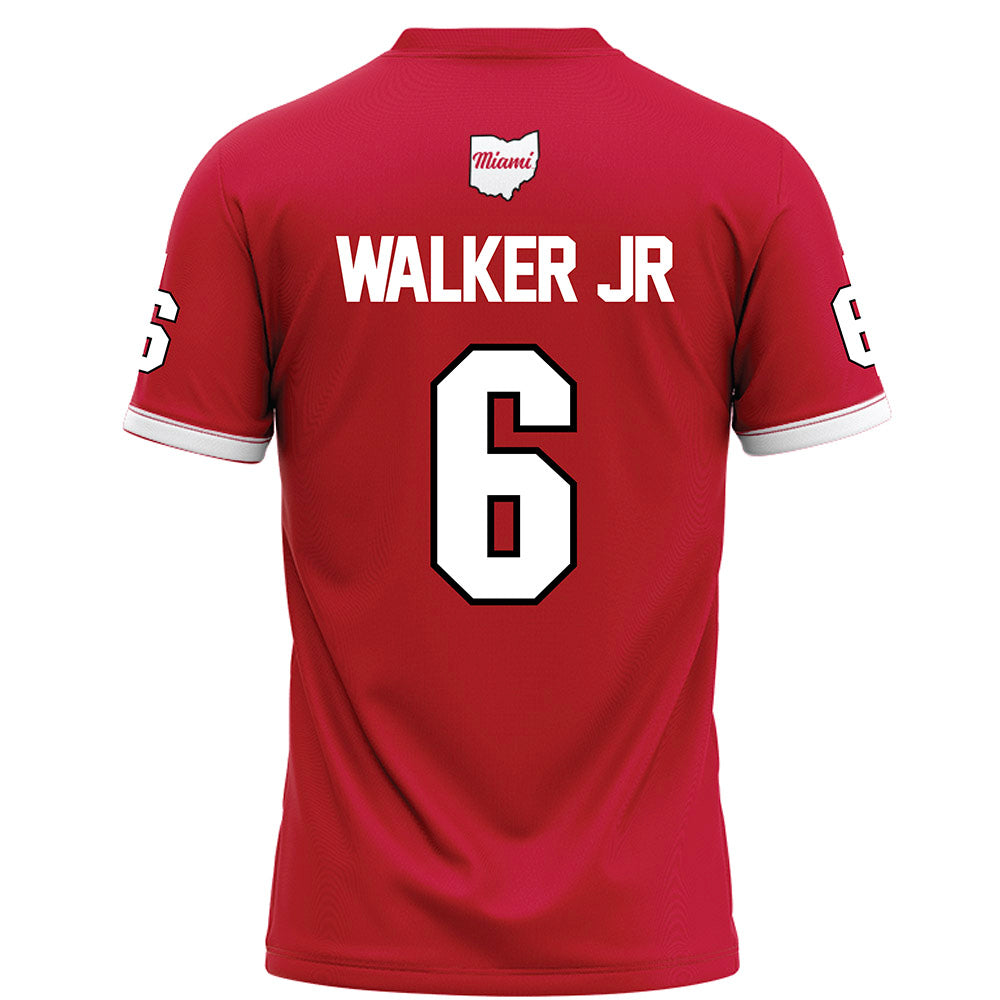 Miami of Ohio - NCAA Football : Adrian Walker Jr - Red Football Jersey-1