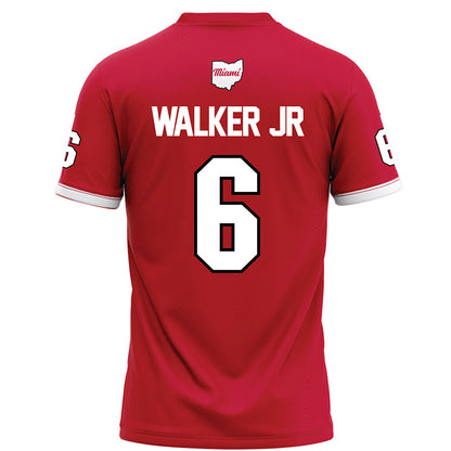Miami of Ohio - NCAA Football : Adrian Walker Jr - Red Football Jersey-1