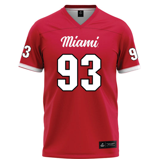 Miami of Ohio - NCAA Football : Logan Howell - Red Football Jersey-0