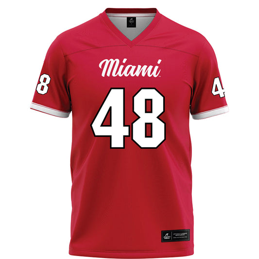 Miami of Ohio - NCAA Football : Chase Becker - Red Football Jersey