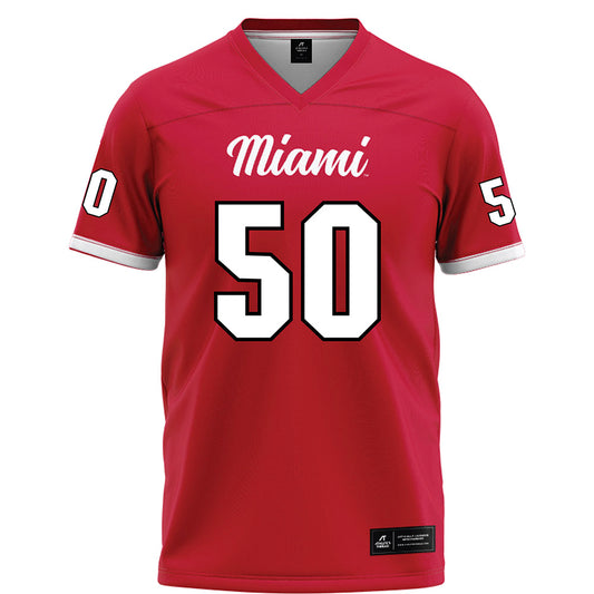Miami of Ohio - NCAA Football : Jayden Fuller - Red Football Jersey-0