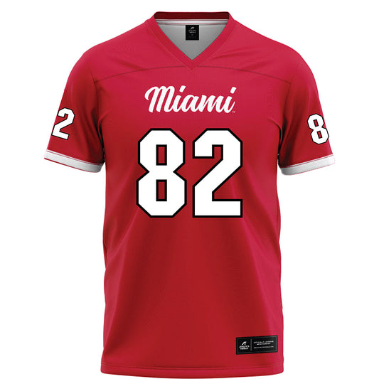 Miami of Ohio - NCAA Football : Paolo Papalia - Red Football Jersey-0