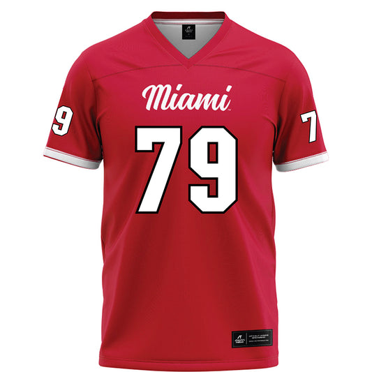 Miami of Ohio - NCAA Football : Jonathan Stangl - Red Football Jersey-0