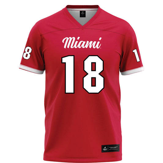 Miami of Ohio - NCAA Football : Antwon Thomas - Red Football Jersey-0