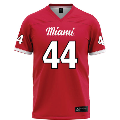 Miami of Ohio - NCAA Football : Grant Leeper - Red Football Jersey-0