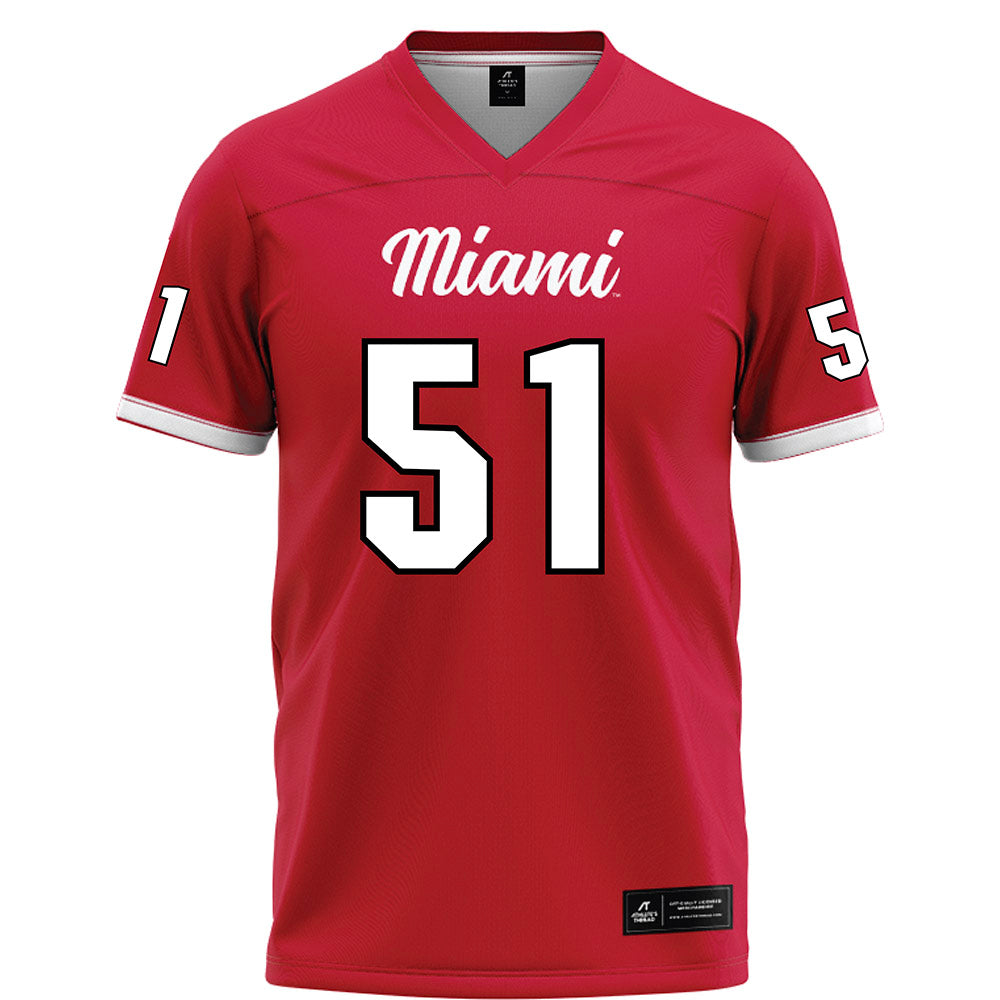 Miami of Ohio - NCAA Football : Eric Smith - Red Football Jersey-0