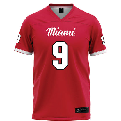 Miami of Ohio - NCAA Football : Javon Hammonds - Red Football Jersey-0