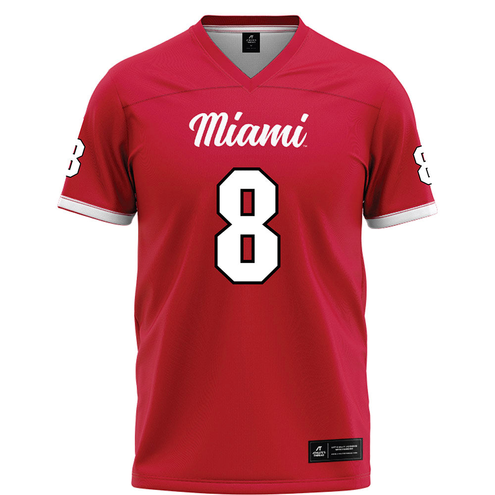 Miami of Ohio - NCAA Football : Koy Beasley - Red Football Jersey-0