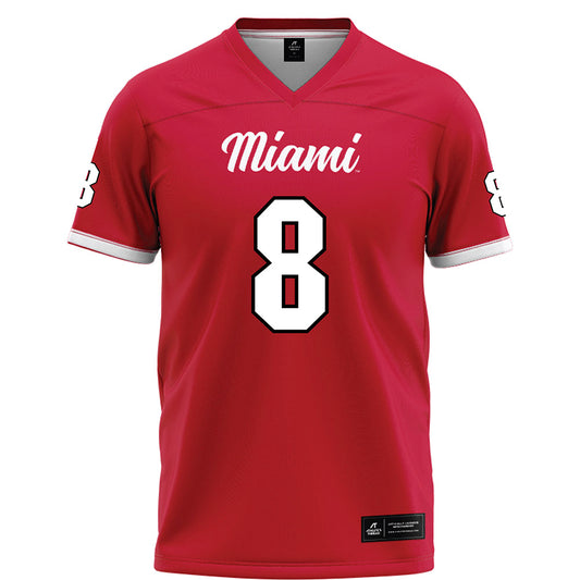 Miami of Ohio - NCAA Football : Koy Beasley - Red Football Jersey-0