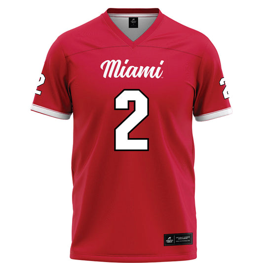 Miami of Ohio - NCAA Football : Dylan Downing - Red Football Jersey