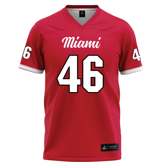 Miami of Ohio - NCAA Football : Luke Myers - Red Football Jersey-0