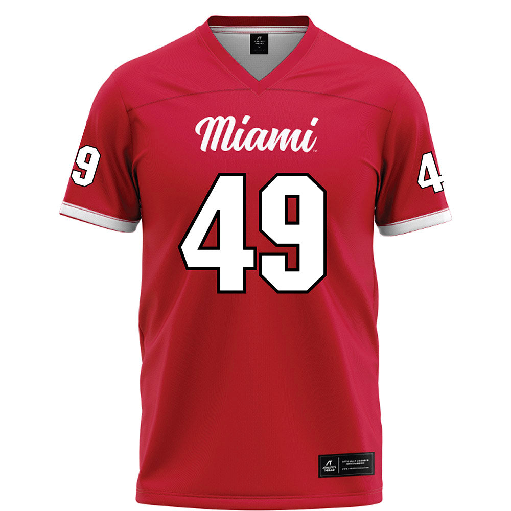 Miami of Ohio - NCAA Football : Anthony Ludington - Red Football Jersey-0