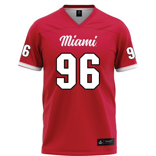 Miami of Ohio - NCAA Football : Carmine Orozco - Red Football Jersey-0