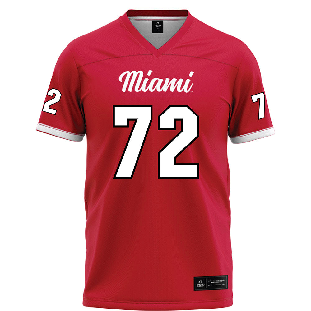 Miami of Ohio - NCAA Football : Kris Manu - Red Football Jersey-0