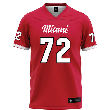 Miami of Ohio - NCAA Football : Kris Manu - Red Football Jersey-0