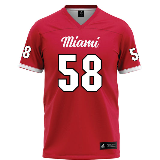 Miami of Ohio - NCAA Football : Gray Maultsby - Red Football Jersey-0