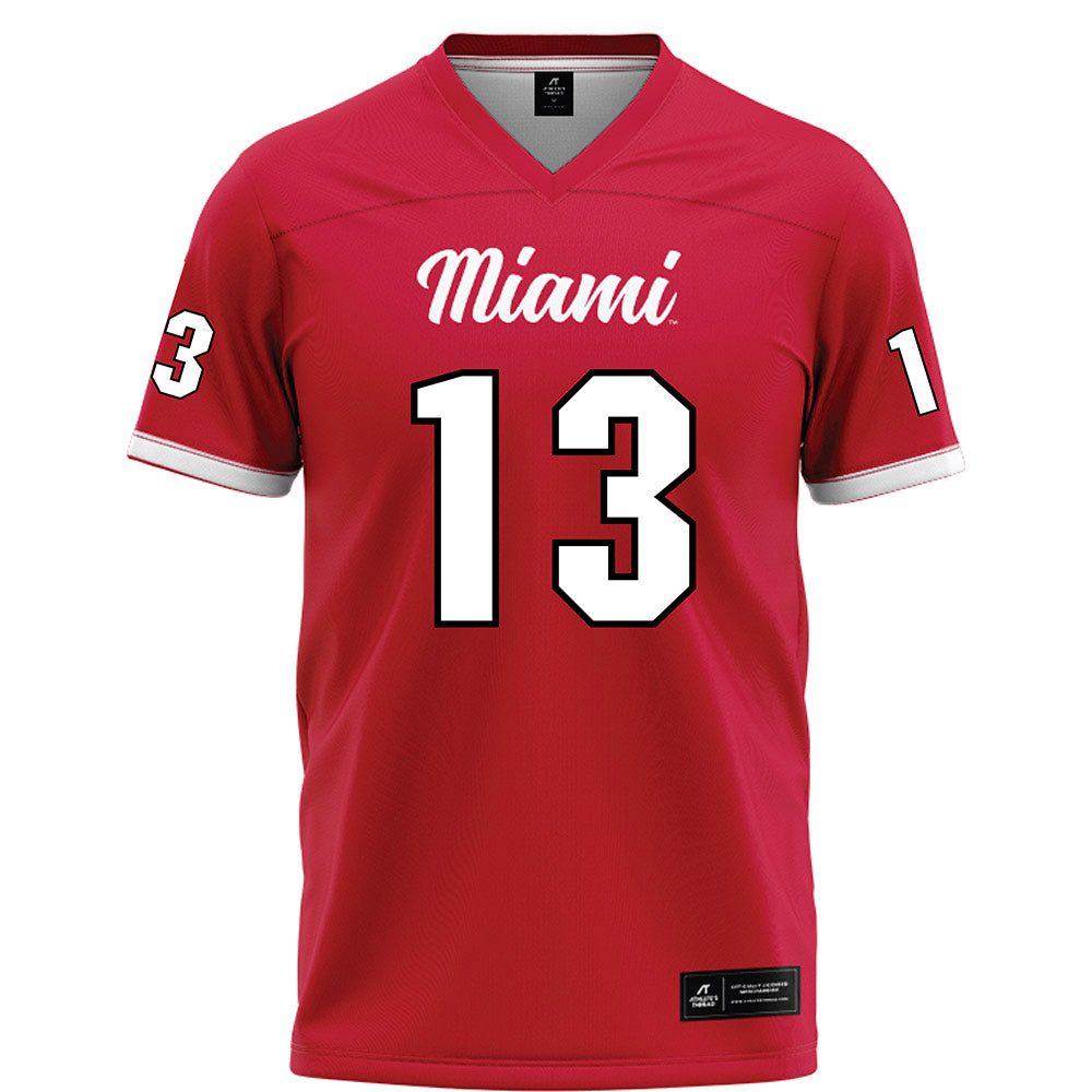 Miami of Ohio - NCAA Football : Desmon Yharbrough - Red Football Jersey-0