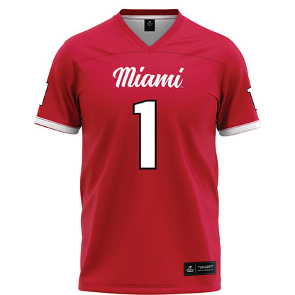 Miami of Ohio - NCAA Football : Eli Blakey - Red Football Jersey-0