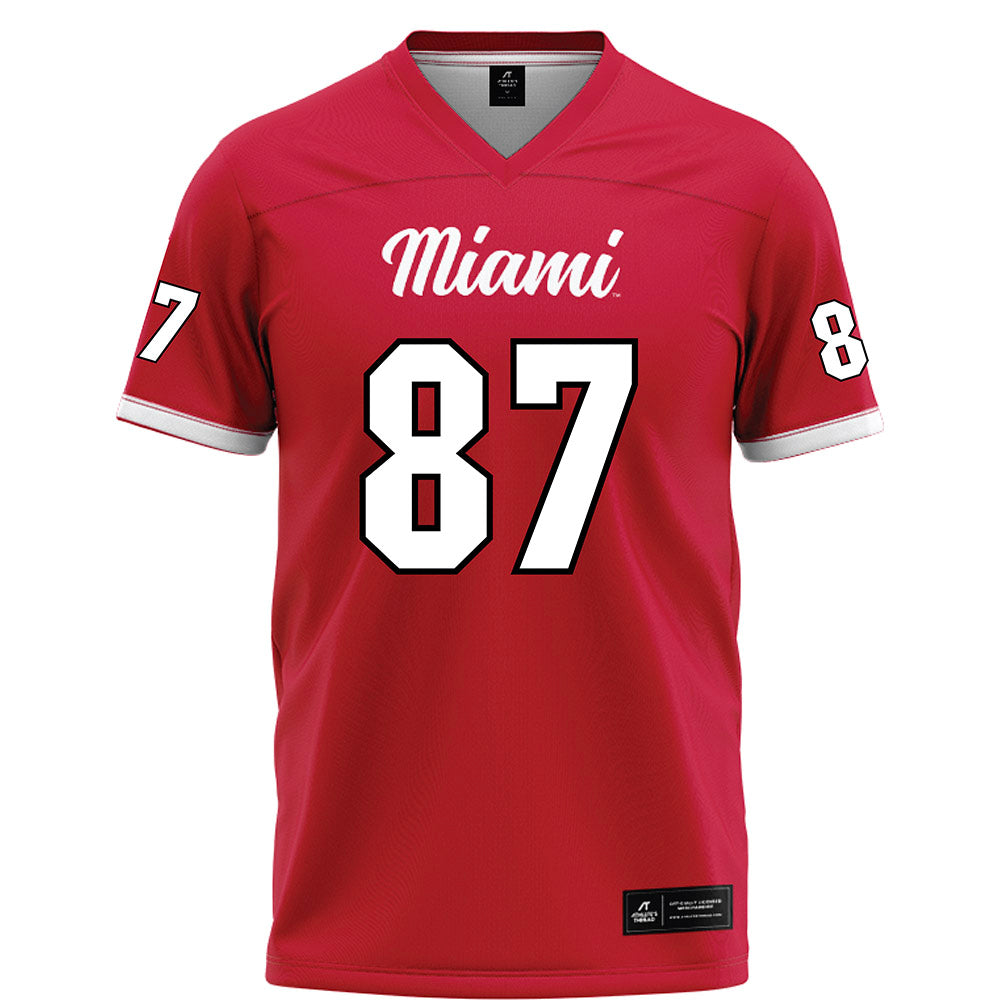 Miami of Ohio - NCAA Football : Noam Butbul - Red Football Jersey-0