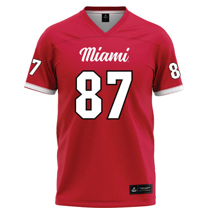 Miami of Ohio - NCAA Football : Noam Butbul - Red Football Jersey-0