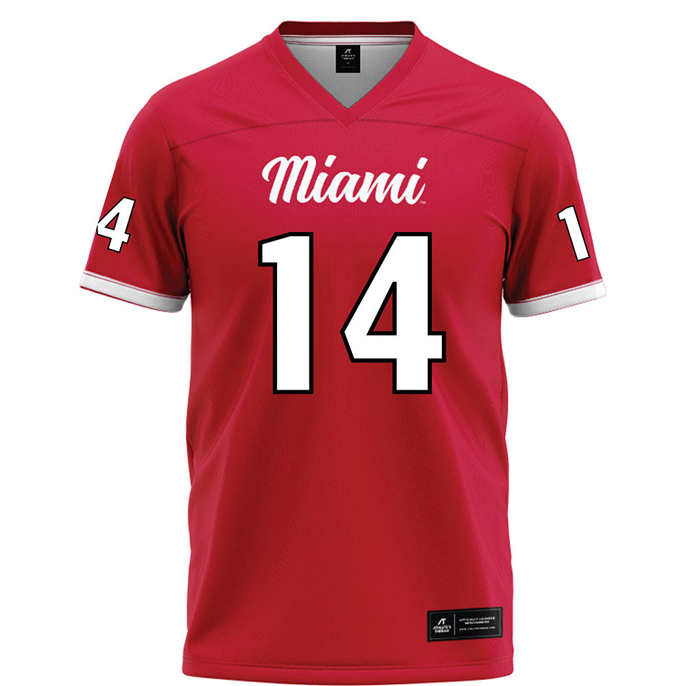 Miami of Ohio - NCAA Football : Khory Moss - Red Football Jersey-0