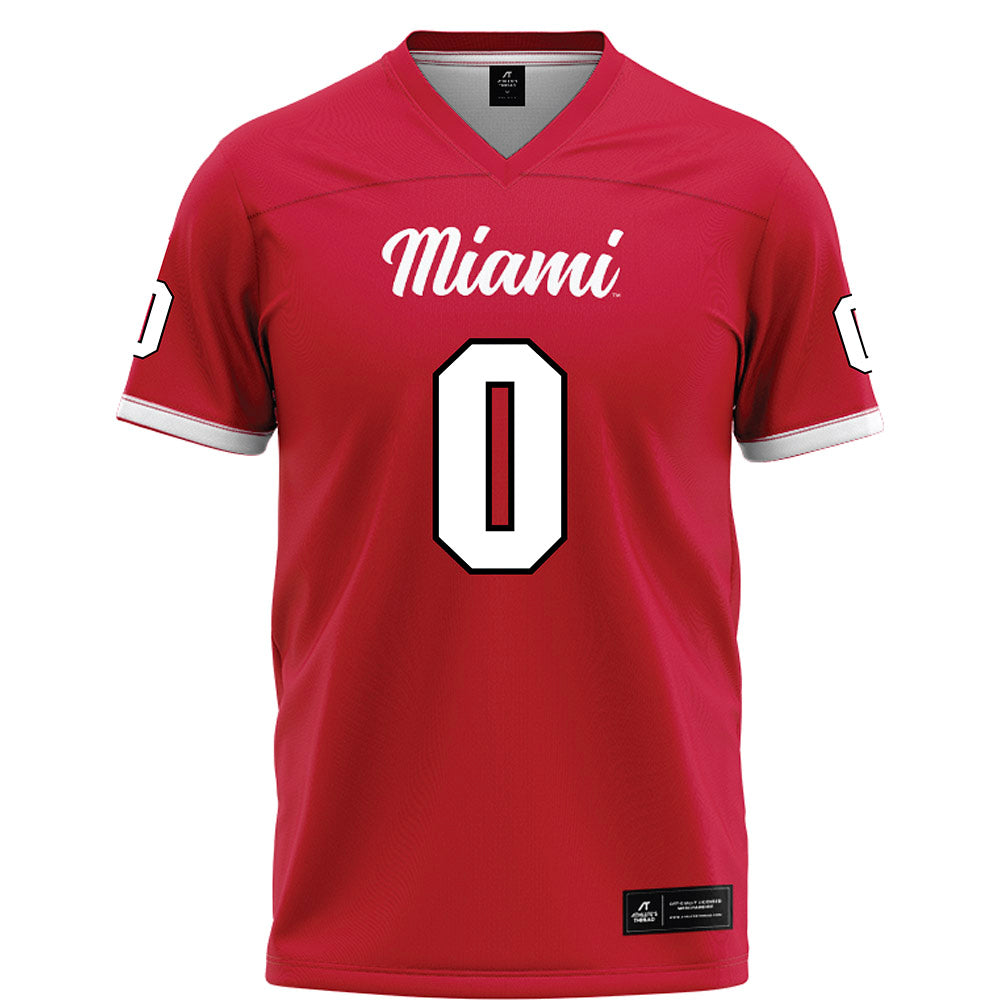 Miami of Ohio - NCAA Football : Keith Reynolds - Red Football Jersey-0