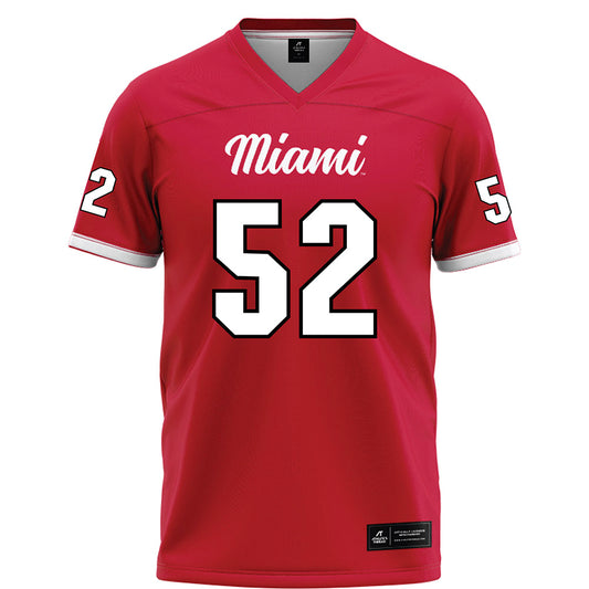 Miami of Ohio - Football Alumni : Nasir Washington - Red Football Jersey-0