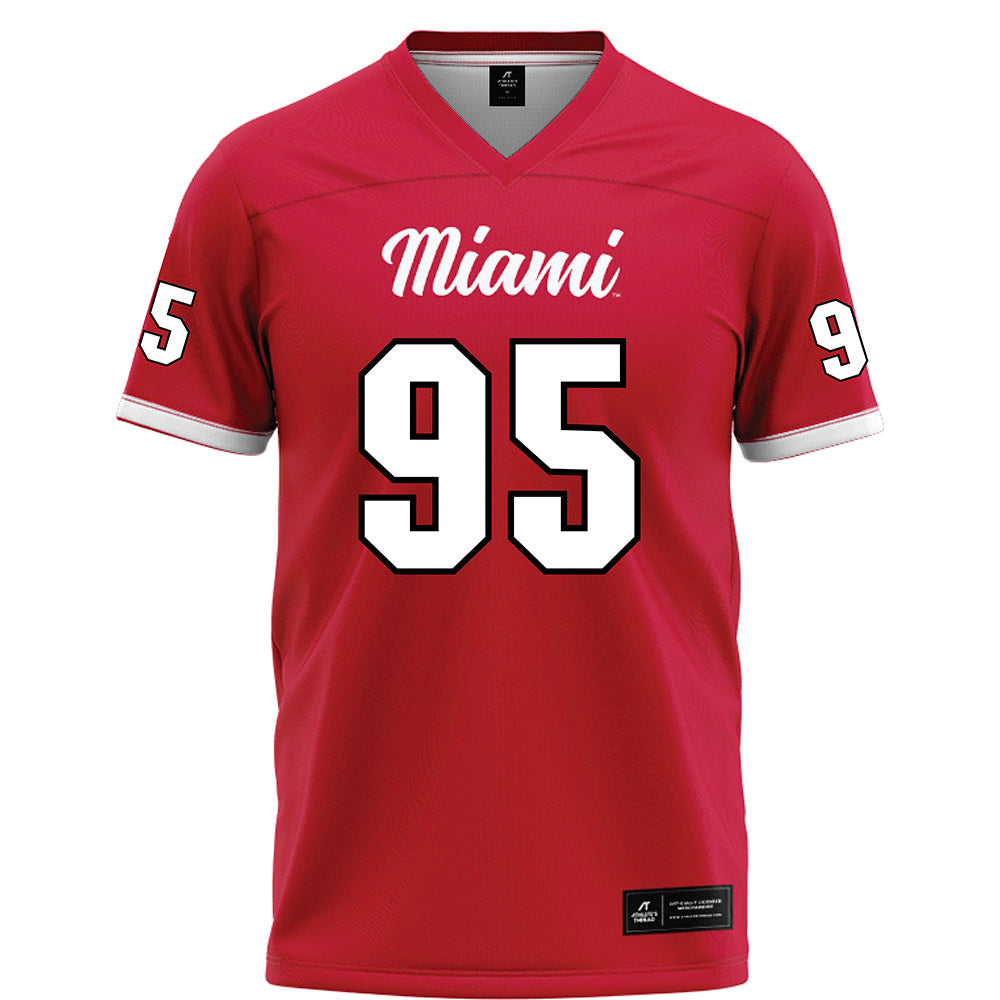 Miami of Ohio - NCAA Football : Aariz Taylor - Red Football Jersey-0