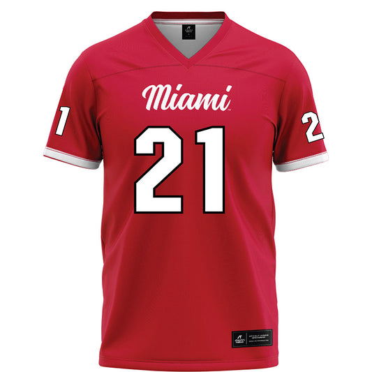 Miami of Ohio - NCAA Football : Toney Coleman Jr. - Red Football Jersey-0