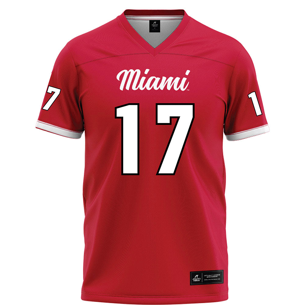 Miami of Ohio - NCAA Football : Kaleb Martin - Red Football Jersey-0