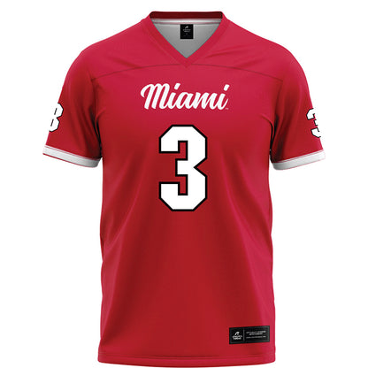 Miami of Ohio - NCAA Football : Darion Williamson - Red Football Jersey-0
