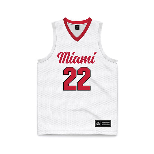 Miami of Ohio - NCAA Men's Basketball : Brant Byers - White Basketball Jersey-0